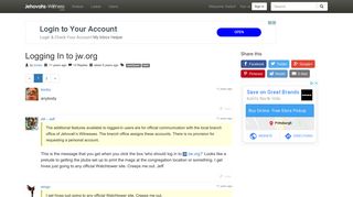 
                            12. Logging In to jw.org - Jehovah's Witness Discussion Forum