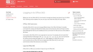 
                            4. Logging in to Office 365 - Office 365 CLI - GitHub Pages