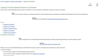 
                            6. Logging In to Oracle Application Express as a Developer