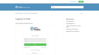 
                            5. Logging in to Podio – Podio Help Centre