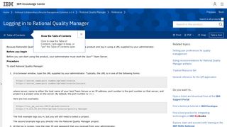 
                            7. Logging in to Rational Quality Manager - IBM