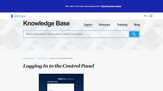 
                            3. Logging In to the Control Panel - BSD Tools - Blue State Digital