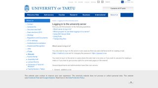 
                            1. Logging in to the university server | University of Tartu