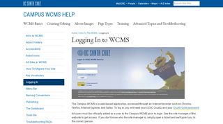 
                            3. Logging In to WCMS - Campus WCMS Help - UC Santa Cruz