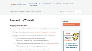 
                            5. Logging in to Webmail | pair Networks KnowledgeBase
