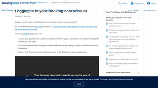 
                            3. Logging in to your Booking.com account – Partner Help – Booking ...