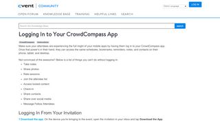 
                            4. Logging In to Your CrowdCompass App