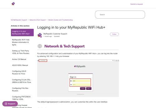 
                            4. Logging in to your router – MyRepublic