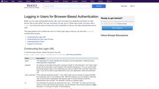 
                            6. Logging in Users for Browser-Based Authentication (BBAuth) - YDN