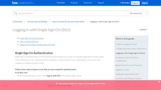 
                            5. Logging in with Single Sign On (SSO) - Box