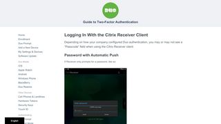 
                            11. Logging In With the Citrix Receiver Client - Guide to Two-Factor ...