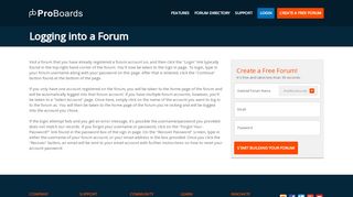 
                            3. Logging into a Forum | ProBoards