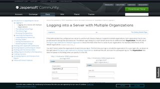 
                            11. Logging into a Server with Multiple Organizations | Jaspersoft ...