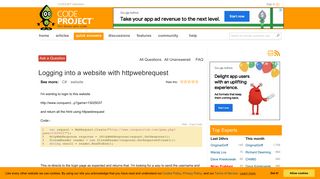 
                            6. Logging into a website with httpwebrequest - CodeProject