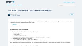 
                            13. Logging into Barclays Online Banking – DirectID