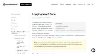 
                            10. Logging into G Suite – Squarespace Help