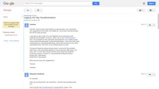 
                            13. Logging into http://localhost/admin - Google Groups