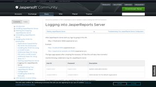 
                            2. Logging into JasperReports Server | Jaspersoft Community