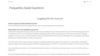 
                            5. Logging into My Account - ProPay