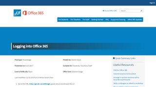
                            2. Logging into Office 365 - VSB Office 365 Support Site