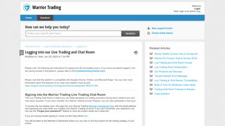 
                            1. Logging into our Chat Room : Warrior Trading