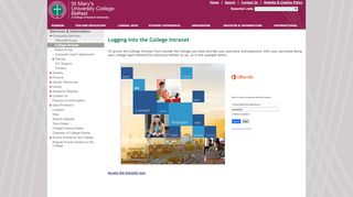 
                            5. Logging into the College Intranet - St Mary's University College