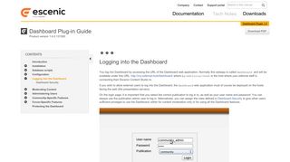 
                            1. Logging into the Dashboard - Dashboard Plug-in Guide - Escenic ...