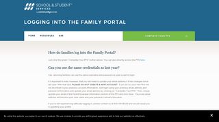 
                            10. Logging into the Family Portal | School and Student Services