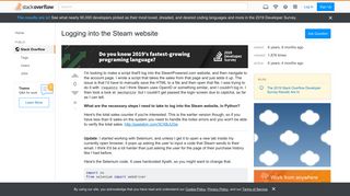 
                            10. Logging into the Steam website - Stack Overflow