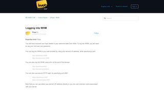 
                            8. Logging into WHM – KB.IWEB.COM