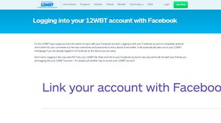 
                            4. Logging into your 12WBT account with Facebook - 12wbt.com