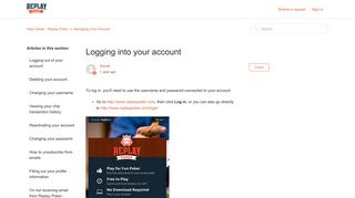 
                            7. Logging into your account – Help Center · Replay Poker