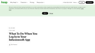 
                            2. Logging Into Your Infusionsoft App