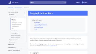 
                            10. Logging Into Your Store - BigCommerce Support