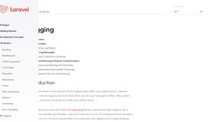 
                            12. Logging - Laravel - The PHP Framework For Web Artisans