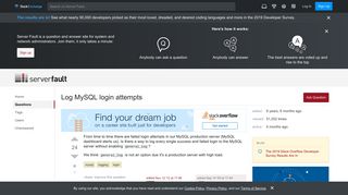 
                            3. logging - Log MySQL login attempts - Server Fault
