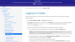 
                            7. Logging on to Caliber - Micro Focus