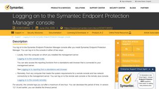 
                            7. Logging on to the Symantec Endpoint Protection Manager console