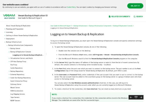 
                            2. Logging on to Veeam Backup & Replication - Veeam Backup Guide ...