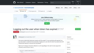 
                            3. Logging out the user when token has expired · Issue #1747 · react ...