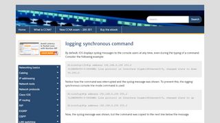 
                            5. logging synchronous command - Study CCNA