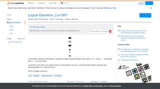 
                            5. Logical Operators, || or OR? - Stack Overflow