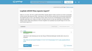 
                            9. Logilink wl0158 Wlan repeater kaputt? (Einrichtung) - Gutefrage