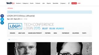 
                            2. LOGIN 2015 (Vilnius, Lithuania) - Tech.eu
