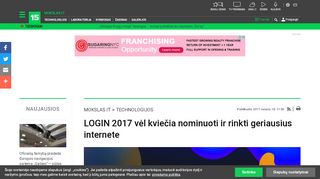 
                            5. LOGIN 2017 vėl kviečia nominuoti ir rinkti geriausius internete - 15min