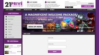 
                            1. Login - 21Prive Casino | Online Casino games and slots - Welcome ...