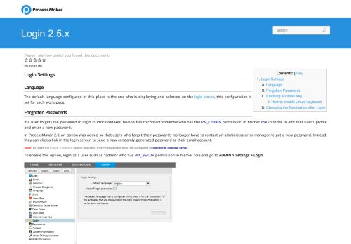 
                            9. Login 2.5.x | Documentation@ProcessMaker - ProcessMaker Wiki