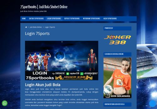 
                            11. Login 7Sports | 7Sportbooks | Judi Bola Sbobet Online