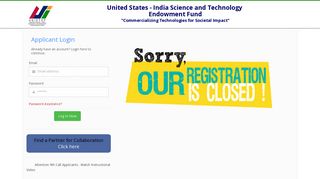 
                            7. Login | 9th Call of the U.S.-India Science and Technology Endowment ...