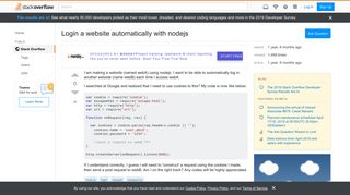 
                            2. Login a website automatically with nodejs - Stack Overflow